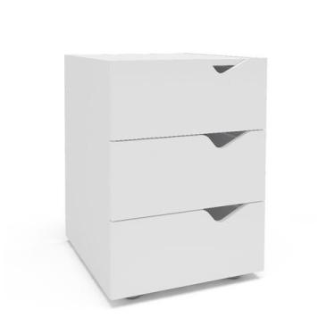 Imagem de Mesa de Cabeceira Porto 4 Gavetas Branca - Modern