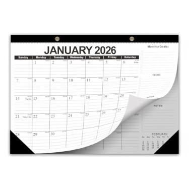 Imagem de Calendário de mesa 2023-2024, combinação de calendário de mesa de 18 meses/calendário de parede, 43 x 30 cm, janeiro de 2023 a junho de 2024, feriados destacados, calendário de planejamento, papel grosso