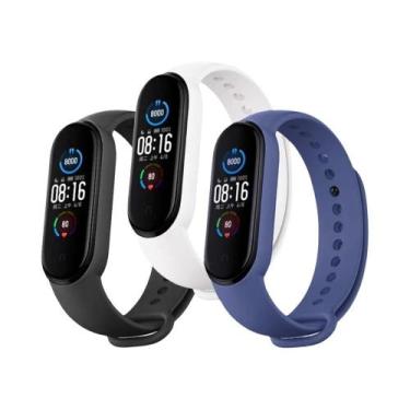 Imagem de Pulseira De Silicone Para Relógio Esportivo Xiaomi Mi Band 7 6 5 4 3 S