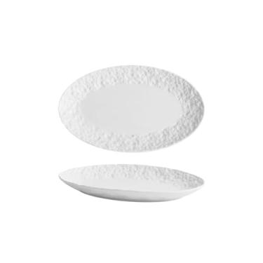 Imagem de Prato de peixe de cerâmica multifuncional de grande capacidade peixe a vapor doméstico minimalista criativo prato de sushi prato de jantar de frutos do mar prato de jantar de comida ocidental adequado