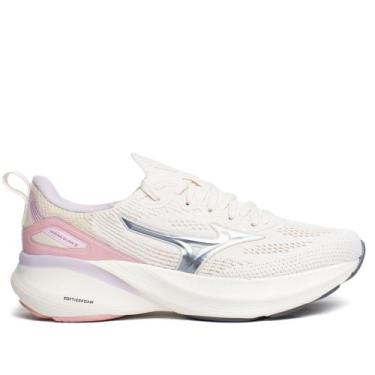 Imagem de Tênis Feminino Mizuno Glow 3 Knit Off White/Multi, Off white, 38