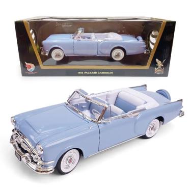 Imagem de LUCKY DIE CAST 1953 Packard Blue 1/18 Scale Die-Cast Metal Model Alloy Cars with Display Case, with Opening Doors, for Kids Men and Teens Dad 14+ Year