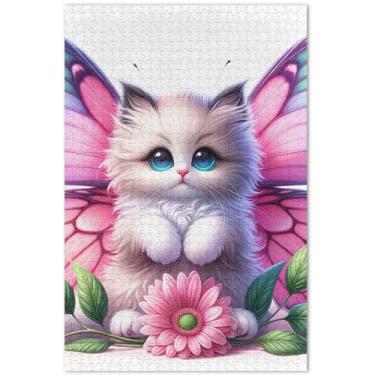 Imagem de Unicórnios roxos, cenário fantástico, quebra-cabeças, 1000 peças, presentes divertidos para adultos, quebra-cabeças legais para adultos, arte de decoração de casa, 75 x 40 cm