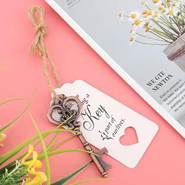 Imagem de GLOGLOW Abridor de Garrafas Em Liga de Zinco, Lembrancinha de Festa de Casamento Vintage, 8,4 X 3,4 Cm, Conjunto de 20 ou 50 Peças Abridor de Garrafas Em Formato de Chave, Nan (50 unidades +