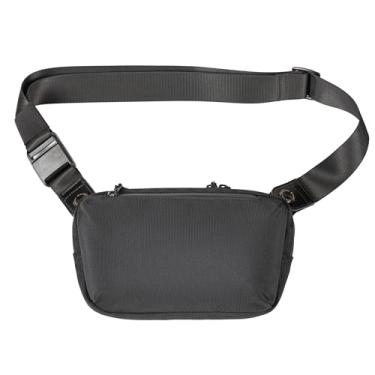 Imagem de Bag Factor Bolsa tiracolo minimalista EDC para homens e mulheres – Bolsa de ombro fina com elegância urbana, Preto - Titânio, Small (1L), Urban Core Sling (1 litro)
