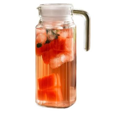 Imagem de Kit Conjunto 2 Jarras Clássicas De Vidro Para Água Suco 1 Litro Jarra Vidro Resistente(1 Unidade)