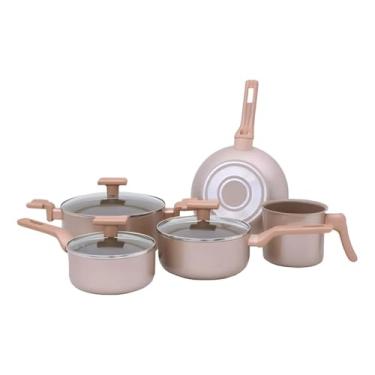 Imagem de Conjunto de cinco peças de panelas de cerâmica