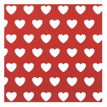 Imagem de 100 guardanapos de papel para o dia dos namorados, guardanapos descartáveis de coração vermelho para casamentos, festas, chuveiros (corações)