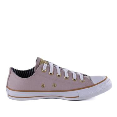 Imagem de Converse, TÊNIS FEMININO CONVERSE ALL STAR CHUCK TAYLOR CT26620001 CANO BAIXO Cor:Rosa Nude/Marrom;Tamanho:34