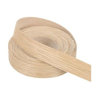 Imagem de PATIKIL Borda de borda de carvalho branco, fita de folheado de madeira de 7/8 polegadas x 7,6 m pré-colada, borda de borda de compensado flexível com adesivo hot melt para restauração de móveis