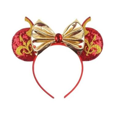 Imagem de Tiara De Glitter Minnie Mouse Para Meninas Com Laço De Lantejoulas Ace