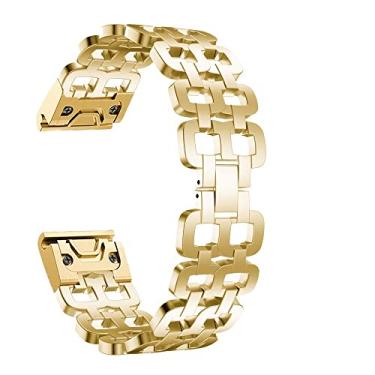 Imagem de VEVEL Pulseira de aço inoxidável de 26 mm para Garmin Fenix 6X 6 Pro 5X 5Plus 3HR D2 Bravo Enduro Pulseira de liberação rápida (B, Descent Mk1 MK2 de 26 mm)