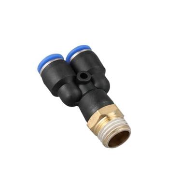 Imagem de AHGDDA Encaixe de tubulação tipo Y encaixes pneumáticos de ar conector rápido PX4 6 8 10 12 mm rosca macho M5" 1/20.3 cm 1/10.2 cm 3/20.3 cm 1/5.1 cm acoplador Bsp (PX12-02)