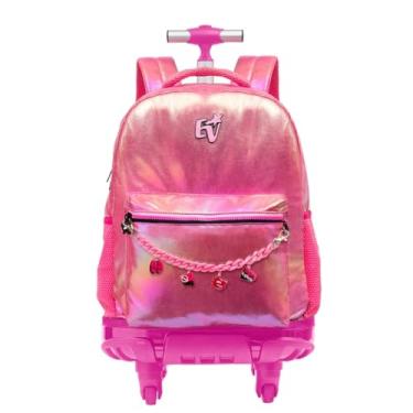 Imagem de Mochila de Rodinhas com Alças Escolar 17 T - 4 Rodas Base Emilly Vick Tween