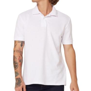 Imagem de Camiseta Polo Masculina  Hering N3a7, Branco, XG
