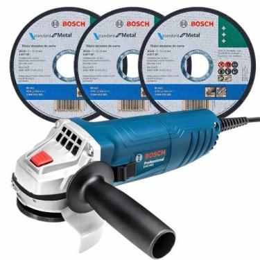 Imagem de Esmerilhadeira Angular 4.1/2 POL 850W GWS850 com 3 Discos 4.1/2 POL BO