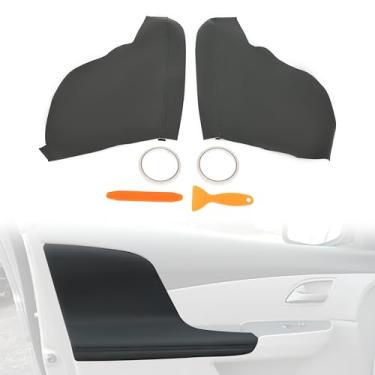 Imagem de HECASA Capa de apoio de braço para painel de porta compatível com Honda Odyssey 2011 2012 2013 2014 2015 2016 2017 Honda Odyssey vinil microfibra couro PVC substituição de braço de porta cinza escuro