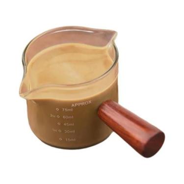 Imagem de Copo Medidor De Espresso De Vidro Resistente Ao Calor Com Cabo De Made