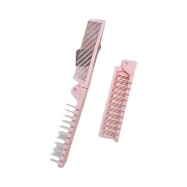 Imagem de Pente Compacto Portátil Dobrável De Dupla Função Para Cabelos Cacheado