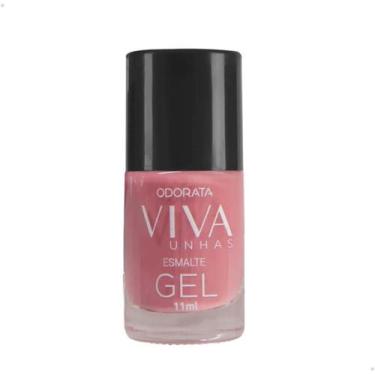 Imagem de Esmalte Em Gel Nude Rosê Rosa Cremoso Não Precisa Cabine Secagem Rápid