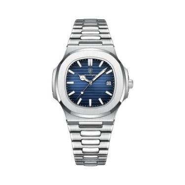 Imagem de Relógio De Quartzo Masculino À Prova d'Água Em Aço Inoxidável POEDAGAR