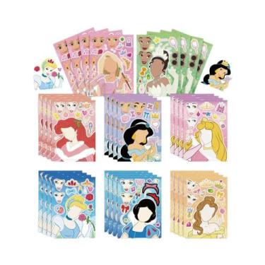 Imagem de Adesivos De Quebra-Cabeça Da Princesa Disney Para Crianças, 8 a 16 Fol