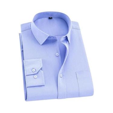 Imagem de Camisa Social Masculina plus Size 8XL 7XL 6XL Manga Longa Branca Prima