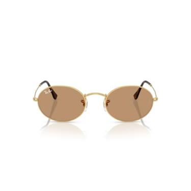 Imagem de Óculos de Sol Ray-Ban Oval 0RB3547 001/53 Tam 51 / Ouro - Lentes Marrom