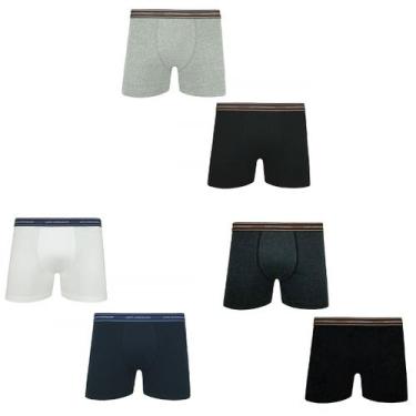 Imagem de Kit Com 4 Cuecas Boxer Infantil Algodão c/ Elastano Lupo Kids Meninos 