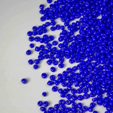 Imagem de Miçanga Azul Royal 6/0 4mm - 620 peças - 50g - La Mode Arte e Criação
