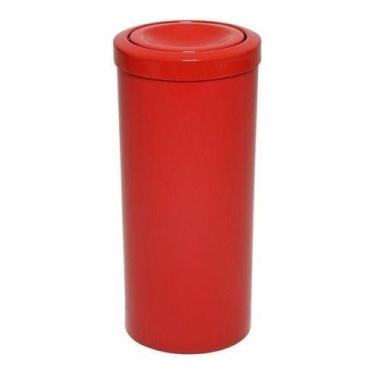 Imagem de Lixeira Plástica 50 Litros Com Tampa Meia Esfera Vermelho - jsn