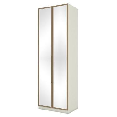 Imagem de Guarda Roupa Modulado Seletto 2 Portas Areia/Jequitibá com Espelho - M