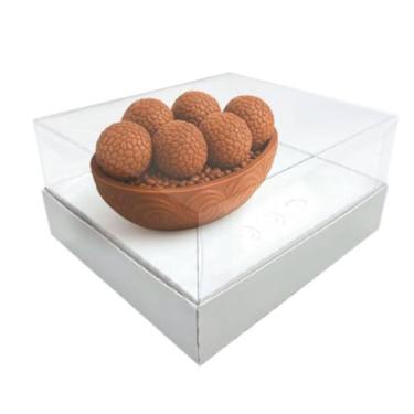 Imagem de CX OVO 250-500G BRANCA PASCOA 10 un.