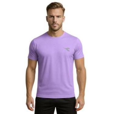 Imagem de Camiseta Diadora Small Logo Masculina - Lilás M-Masculino