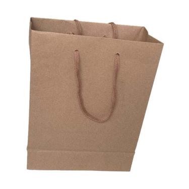 Imagem de Sacolas Papel Kraft 135G 18X8X24Cm Pacote Com 100 Unidades