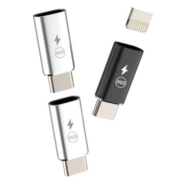 Imagem de Adaptador Lightning de 65 W para USB C de carregamento rápido (pacote com 3) para iPhone 16 15 Pro Max para cabo fêmea da Apple para adaptador de carregador macho tipo C para iPad compatível com