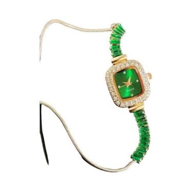 Imagem de Relógio Feminino De Quartzo Com Zircônia E Diamantes, Pulseira Flexíve