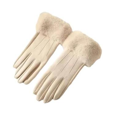 Imagem de Luvas Femininas De Inverno Em Couro PU Com Tela Sensível Ao Toque, Que