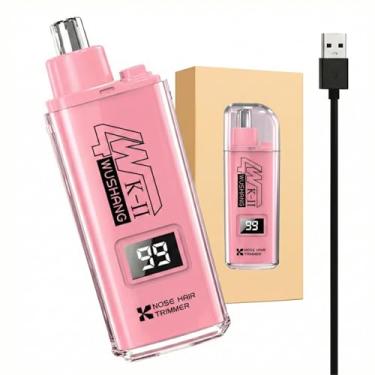 Imagem de Aparador de Pelos Nariz e Orelha ElétricoVisor de Baterial Led, Portátil e Recarregável USB, Cortador de Pelos Sem Dor, Multiuso Lâmina Aço Inoxdável, Premium (Rosa)