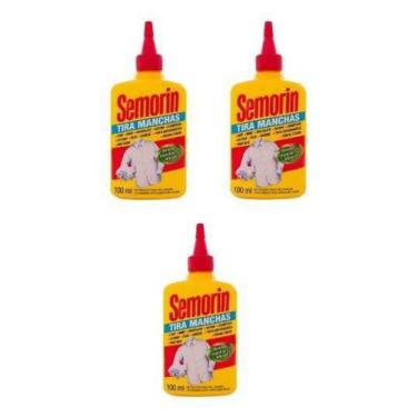 Imagem de 3 Semorin Super Tira Manchas Todos Tipos De Tecido 300 Ml