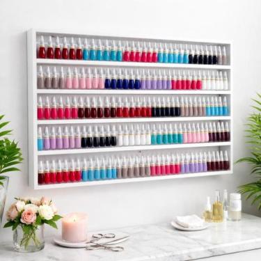 Imagem de Nicho Organizador Expositor Para 300 Esmaltes 100 Mdf Branco - BELLI M