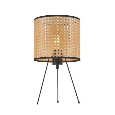 Imagem de Luminária de Mesa Abajur Preto e Bege 37cm 1E27