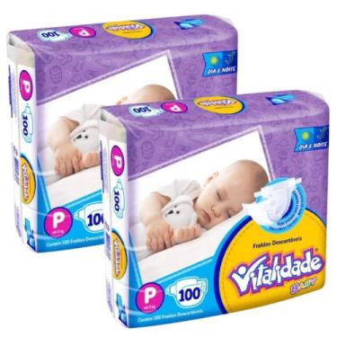 Imagem de Kit 2 Fralda Destartável Pacotão Vitalidade Baby Hiper - Tamanho P - T