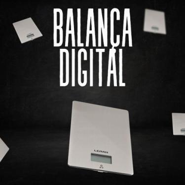 Imagem de Balança Digital de Banheiro Vidro Temperado Branca 180kg  Medidor de P