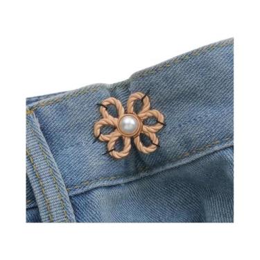 Imagem de Fivelas De Metal Ajustáveis Em Formato De Flor (2 Pares) Para Ajuste D