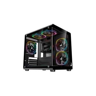 Imagem de Gabinete Gamer Rise Mode Galaxy Glass X Mini, M-ATX, Lateral e Frontal em Vidro Temperado, Preto - RM-GA-GGXN-FB