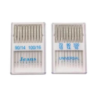 Imagem de Agulhas Universais Para Máquina De Costura De Jeans, 20 Peças, Ponta R