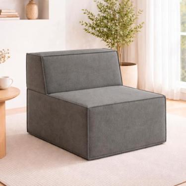 Imagem de Poltrona Modular Puff Compacto Bouclê Confortável - Balaqui - Balaqui 