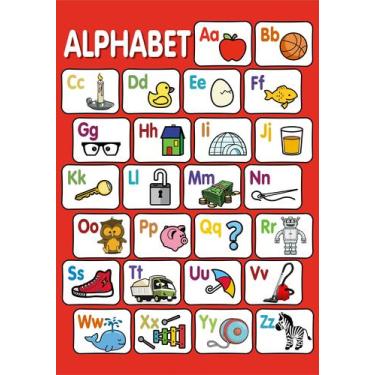 Imagem de Banner Educativo em Lona Inglês Alfabeto Figuras 70x55cm - Core Decore