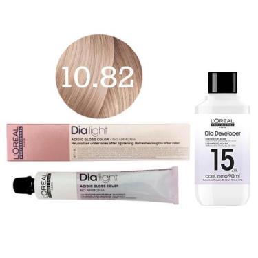 Imagem de Tonalizante Dia Light 10.82 Milkshake Louro Claríssimo Moca Irisado + 
